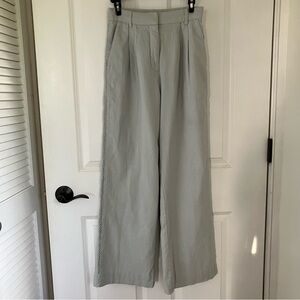Abercrombie & Fitch Linen Blend Tailored Pants Grey Light Blue XS Regular RARE